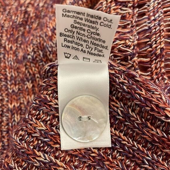 Coldwater Creek Multicolor Sleeveless Cardigan Knit Sweater Womens Size Medium - Picture 4 of 12